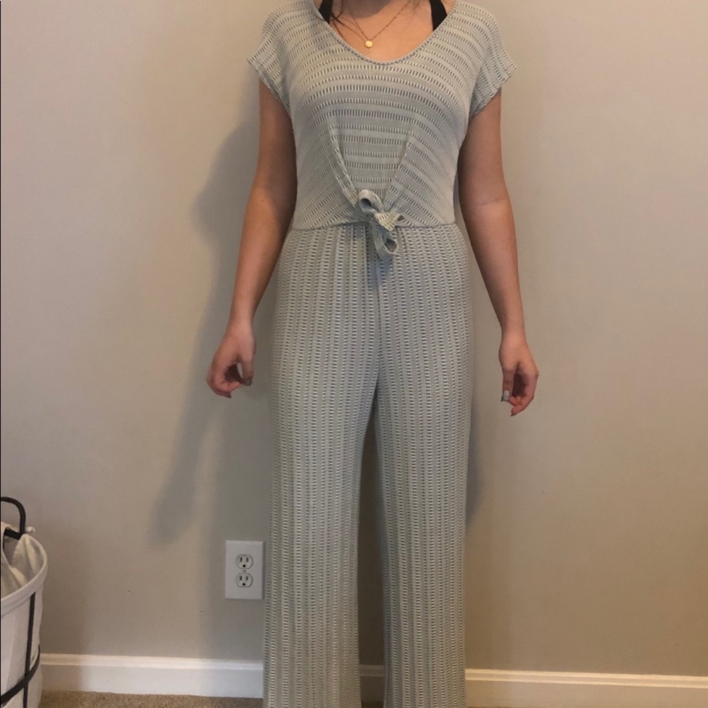 green jumpsuit